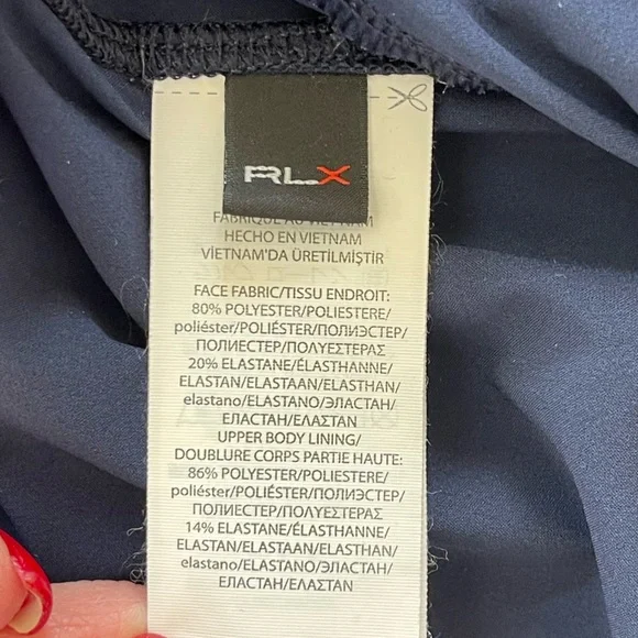 RALPH LAUREN RLX Navy Blue Full Zip Pullover Lightweight Golf Performance XLarge